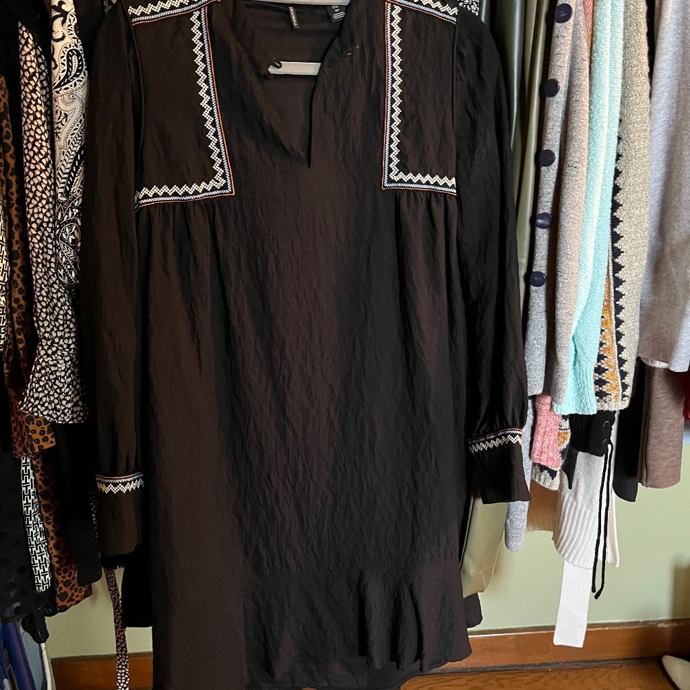 Black boho dress